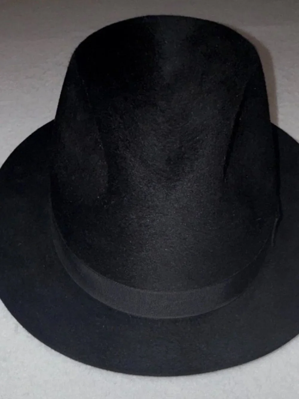 Vintage Biltmore Eleganza Black Fur Felt Dress Hat Size 7 3/8 Made in Canada